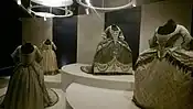 Museum exhibit of viceregal dresses