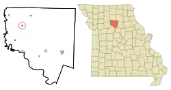 Location of Mendon, Missouri