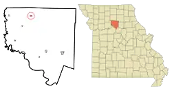 Location of Rothville, Missouri