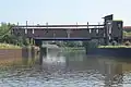 Junction of the Sambre river and the canal in Charleroi