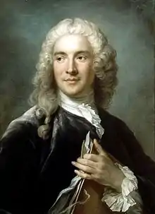 Portrait of the artist Charles-Joseph Natoire (1700–1777), for the French academy 1741. Pastel.