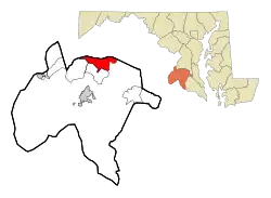 Location of Waldorf, Maryland