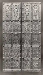 Portal doors by Charles Marville (1850-70)