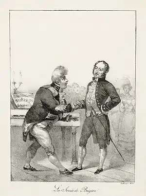 Image 39George IV greeting Gioachino Rossini, by Charles Motte (restored by Adam Cuerden) (from Wikipedia:Featured pictures/Culture, entertainment, and lifestyle/Theatre)
