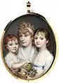 Portrait of an Unknown Woman and Two Children, about 1800, watercolour on ivory (Victoria & Albert Museum Collection)