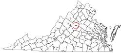 State map highlighting Charlottesville