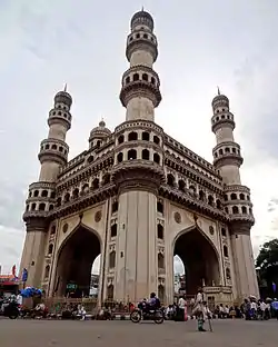 Charminar in Hyderabad (1591), an example of architecture in the Deccan Sultanates