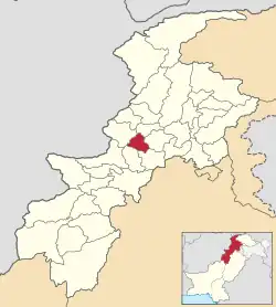 Location in the province of Khyber Pakhtunkhwa