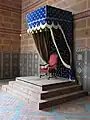 Balachin in blue decorated with fleurs-de-lys in the former royal residence of Château de Blois