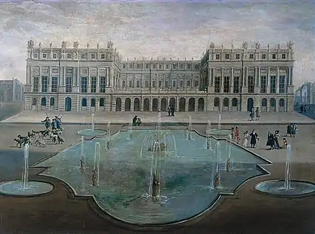 A painting of the garden façade built by Louis Le Vau from 1668 to 1670
