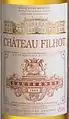 Detail of a Château Filhot 2008 label