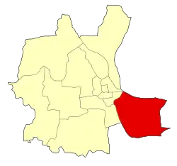 Location of Chbar Ampov within Phnom Penh