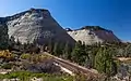 Checkerboard Mesa (left) and Crazy Quilt Mesa (right) from northeast