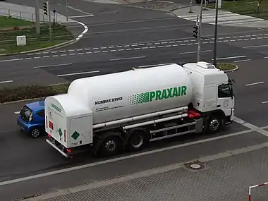 Praxair truck in Dresden, Germany, 5 November 2013