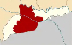 Location of Chernivtsi Raion