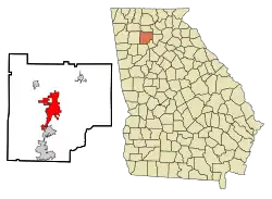 Location in Cherokee County in the state of Georgia