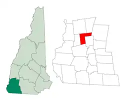 Location in Cheshire County, New Hampshire