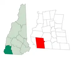 Location in Cheshire County, New Hampshire