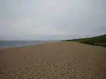 Looking west down Chesil Beach by Abbotsbury