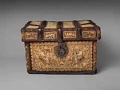 Chest (petaca) from colonial Mexico, ca. 1772. Now in the Metropolitan Museum of Art