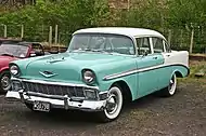 1956 Chevrolet Bel Air 4-door sedan. A base model with the base 216 I6.