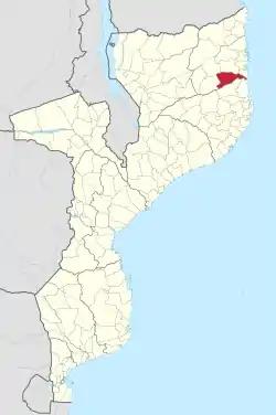 District location in Mozambique