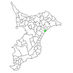Location of Hasunuma in Chiba Prefecture