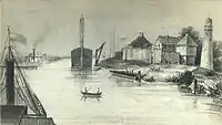 Near the mouth of the Chicago River 1838