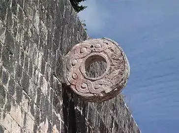 Stone Ring located 9 m (30 ft) above the floor of the Great Ballcourt