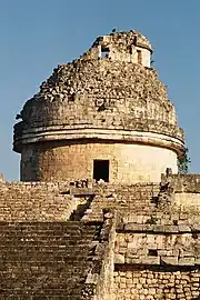 Ruins of a domed building with steps leading to it