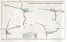 A 1914 Railway Clearing House map of lines around Fishbourne railway station.
