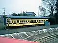 Preserved 800 series car near Bushu-Araki Station in 1992