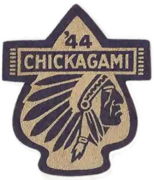 Photograph of a 1944 Camp Chickagami patch.