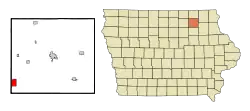 Location of Nashua, Iowa