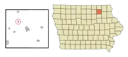 Location of North Washington, Iowa