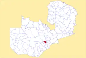 District location in Zambia