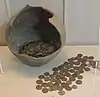 Coins and pot of the Chilbolton Down Hoard