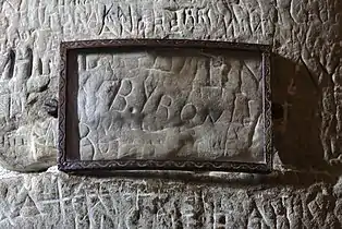 Byron's signature in the dungeon