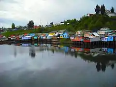 Palafitos in the archipelago of Chiloé