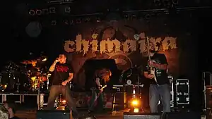 Chimaira performing in 2009
