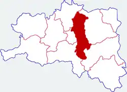 Location in Hanzhong