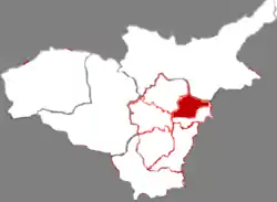 Location in Taiyuan