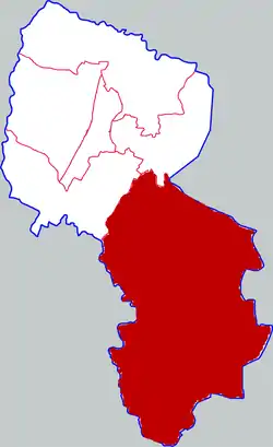 Location of Lingwu in Yinchuan