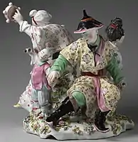 Group of Chinese musicians, red anchor, c. 1755, height: 14+1⁄2 inches (37 cm), weight: 30.2 pounds (13.7 kg)