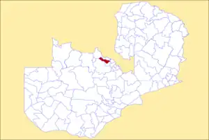 District location in Zambia