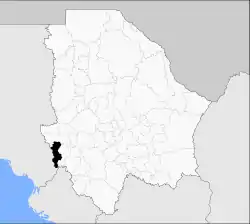 Chínipas de Almada is located in Chínipas Municipality