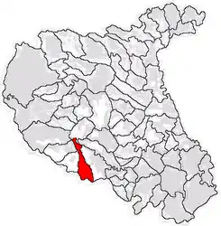 Location in Vrancea County