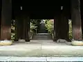 The front gate or sanmon (山門, lit. "Mountain Gate") of Chion-in