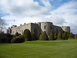 Chirk Castle with Adam's Tower in Far Left Side