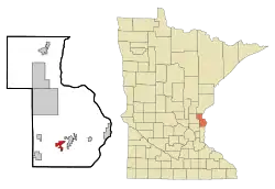 Location of Chisago Citywithin Chisago County, Minnesota